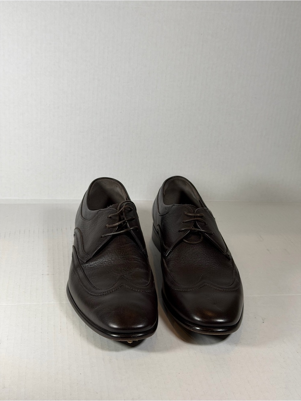 Salvatore Ferragamo Men's Dark Brown Leather Wingtips